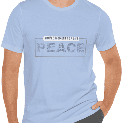 Peace - Simple moments of life - Sky Blue (www.PixelWearCo.com)
